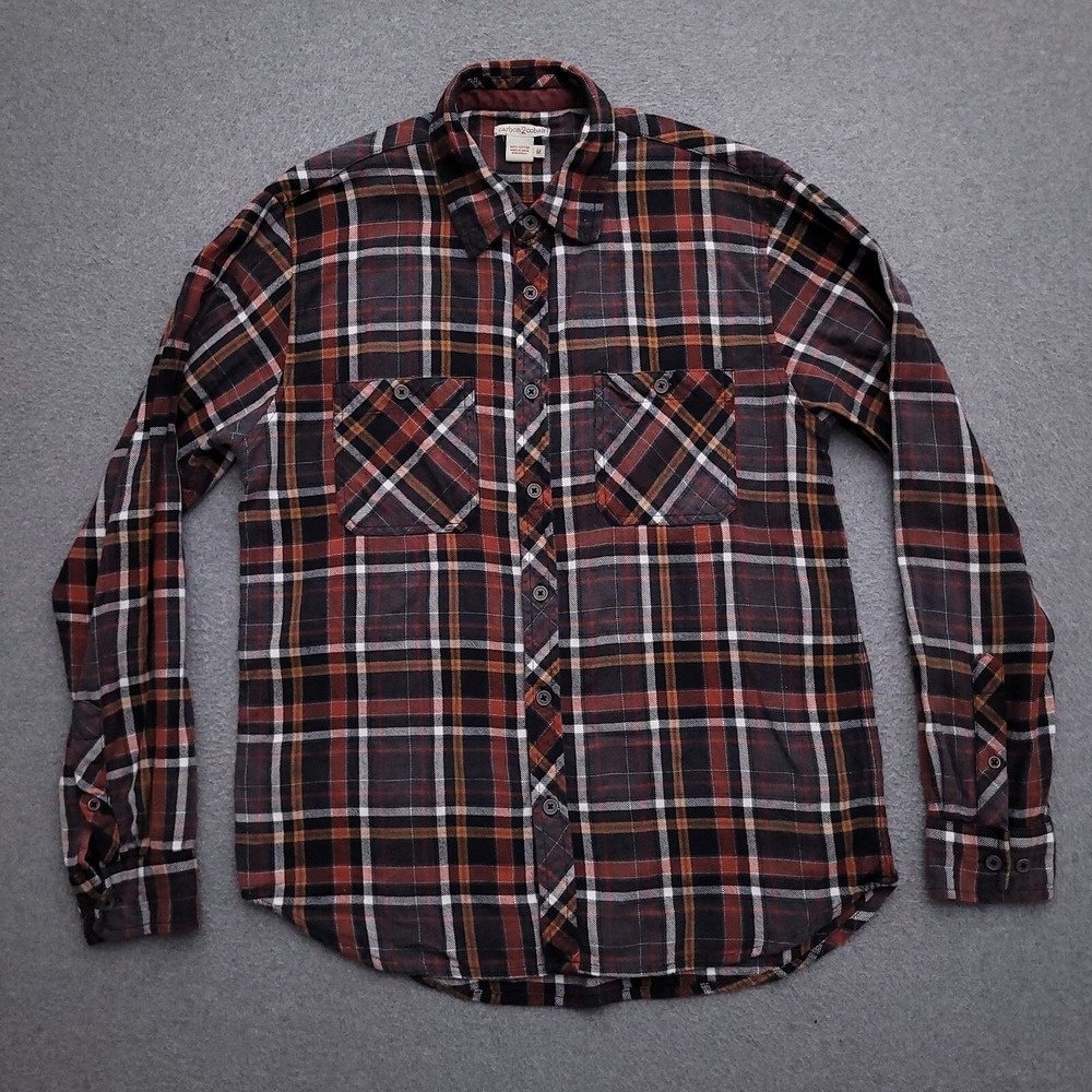 Carbon 2 Cobalt Flannel Shirt Mens Medium Cabin Work Plaid Button Up